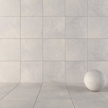 Concrete Core Grey Wall Tiles 3D model image 1 