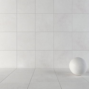 CORE White Concrete Tiles Set 3D model image 1 