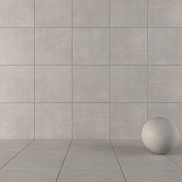 Concrete Gray Wall Tiles 3D model image 1 