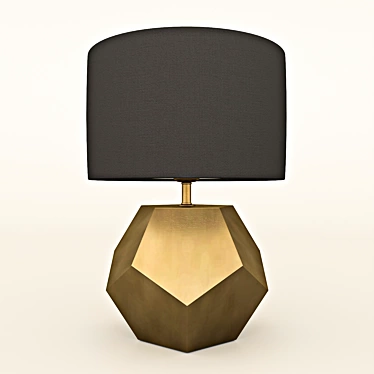 Hugo Table Lamp: Antic Brass Finish 3D model image 1 