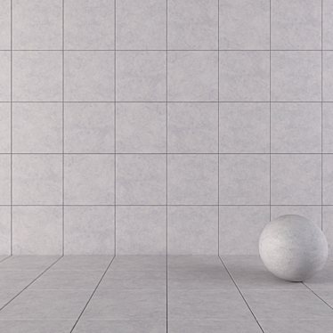 Nirvana Grey Concrete Tiles: Multi-Texture Set 3D model image 1 