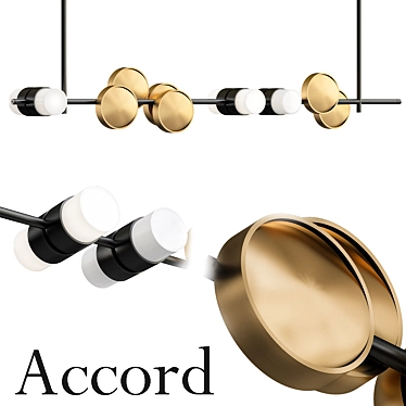 Elegant Accord Chandelier 3D model image 1 