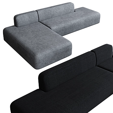 Minimalist Modern Sofa 3D model image 1 