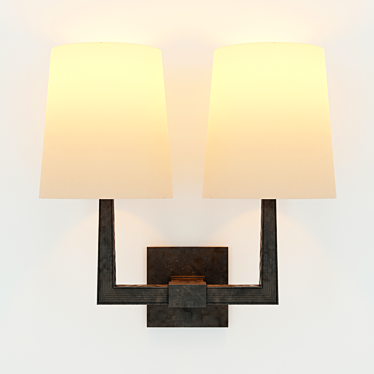 Elegant Ojai Double Sconce by Barbara Barry 3D model image 1 