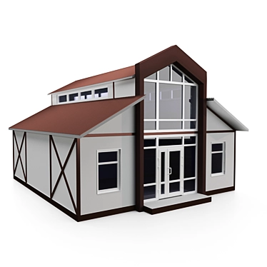 Double-Storey Mini Market 8x9 3D model image 1 