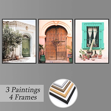 Versatile Set of Wall Paintings 3D model image 1 