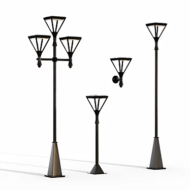 Acacia Street Lamp: Elegant Illumination for Any Setting 3D model image 1 