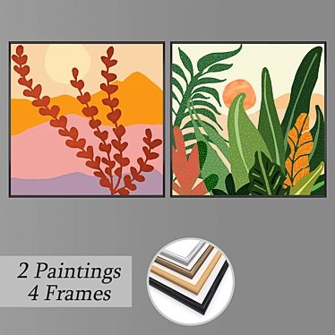 Title: Versatile Set of Wall Paintings 3D model image 1 