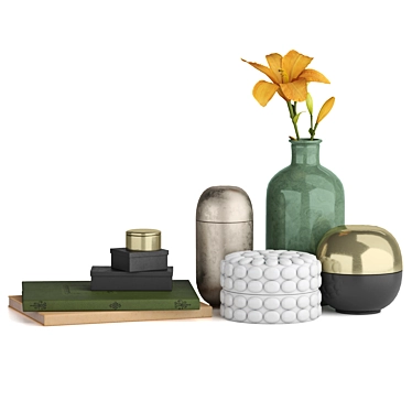 Modern Decorative Set: 3D Models with Textures 3D model image 1 