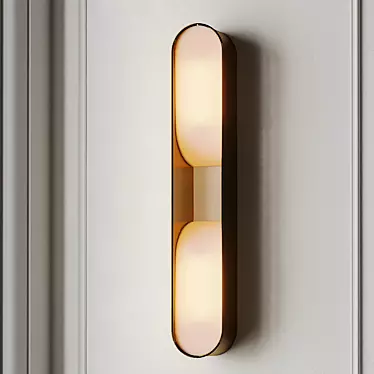 Elegant Loop Double LED Sconce 3D model image 1 