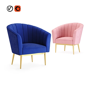 Colorful Comfort: Kester Armchair 3D model image 1 