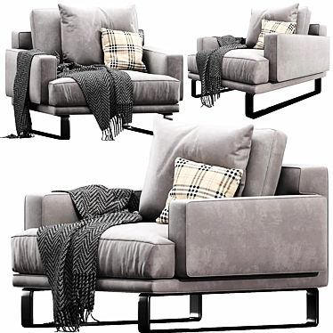 Rex Armchair: Modern Comfort and Style 3D model image 1 