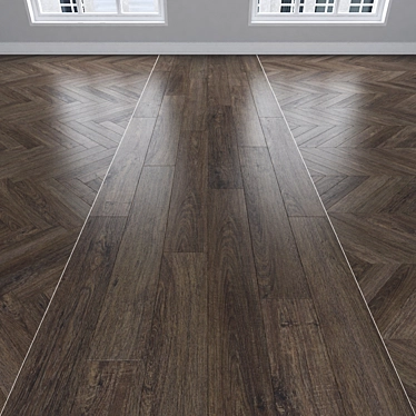 Parquet Oak: Herringbone, Linear, Chevron 3D model image 1 