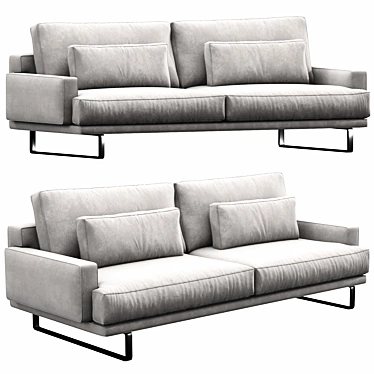 Rex Sofa: Modern and Stylish 3D Furniture 3D model image 1 