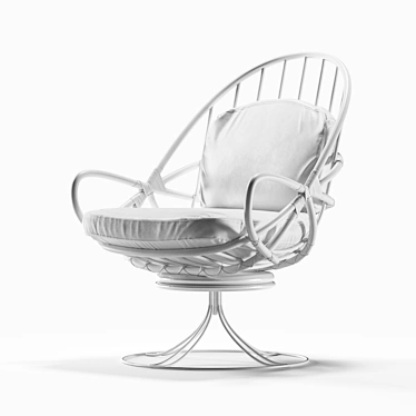Elegant Bamboo Armchair: Twist by Marco Corti 3D model image 1 