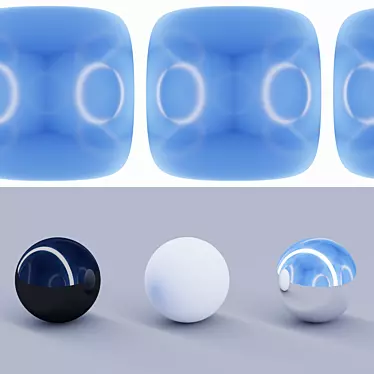 Luminous Cube Studio: Blue Surrounding, 8192x4096 3D model image 1 