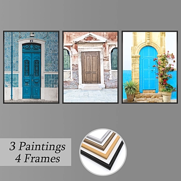 Elegant Wall Art Set 3D model image 1 