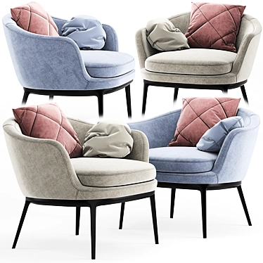 Elegant Caratos Armchair: Unmatched Comfort & Style 3D model image 1 