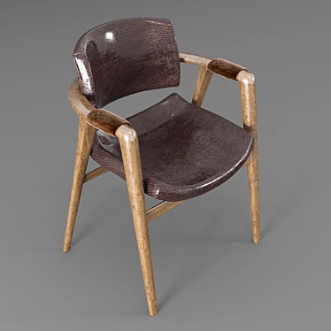 Elegant Seotox Leather Chair 3D model image 1 