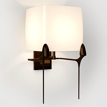 Caste Flint Sconce: Sculptural Illumination 3D model image 1 