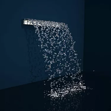 WallCascade: Graceful Waterfall Décor 3D model image 1 