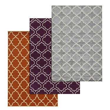 Luxury Carpet Set: High-Quality Textures 3D model image 1 