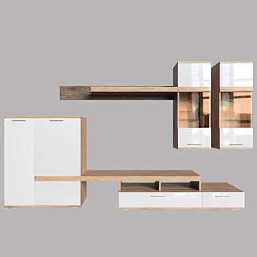 Modern Wall Unit "Denver 3D model image 1 