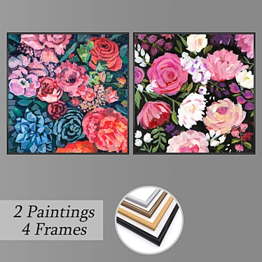 Versatile Set of Wall Paintings 3D model image 1 