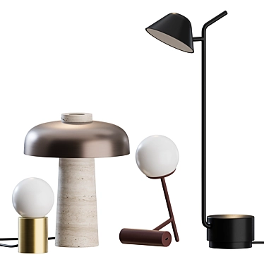 Modern Table Lamps Collection 3D model image 1 