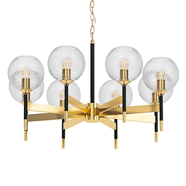 Blakeney Golden Pendant Light 3D model image 1 