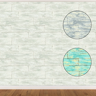 Versatile Wallpaper Set - 3 Colors 3D model image 1 