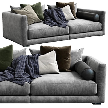 Poliform Bristol: Sleek and Modern Sofa 3D model image 1 