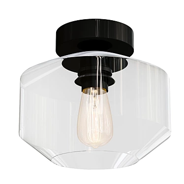 Industrial Ceiling Light Fixture TeHenoo 3D model image 1 