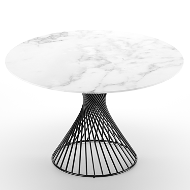 Elegant Vortex Table Base 3D model image 1 