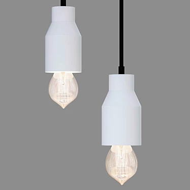 Sleek Cement Pendant: Tatius 3D model image 1 