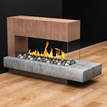 Sleek Fire Furnace 3D model image 1 
