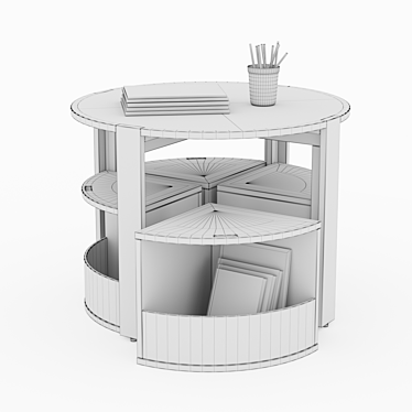 Modern Nesting Play Table Set 3D model image 1 