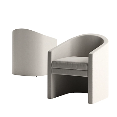 Modern Arc Dining Chair 3D model image 1 