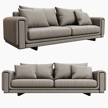 Modern Poly Sofa: Russian Translation 3D model image 1 