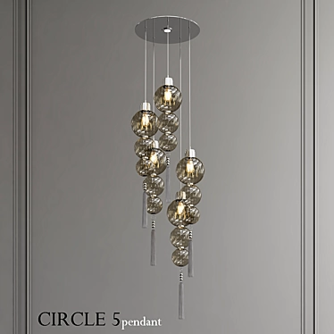 Medina Circle 5 Chandelier 3D model image 1 