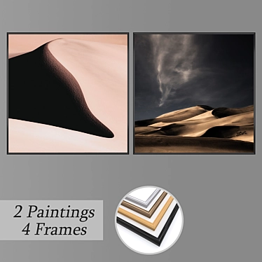 Modern Wall Art Set - No. 1340 3D model image 1 