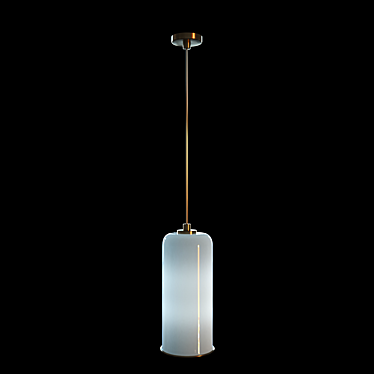 Elegant Glass Pendant Lamp 3D model image 1 