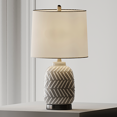 Elegant Hartville Ceramic Lamp 3D model image 1 