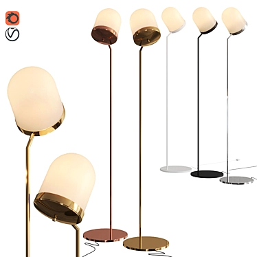 Modern Italian Design: Lula Floor Lamp 3D model image 1 