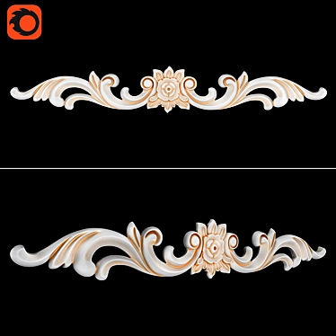 Bramek Decor SY11124-1: Stylish Polymer Rosettes 3D model image 1 