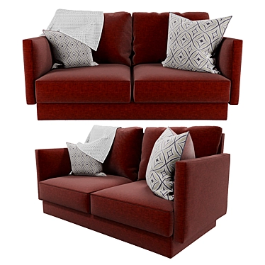 Sleek All-Two 190 Sofa 3D model image 1 