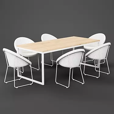 Modern Dining Table Set 2013 3D model image 1 