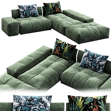 Pixel Sofa: Modern and Stylish Seating 3D model image 1 