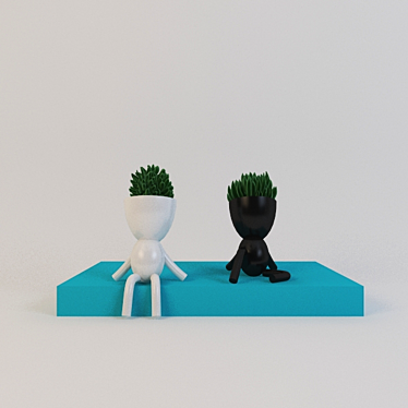 Sleek Ceramic Vase 3D model image 1 