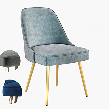 Elegant West Elm Dining Chair 3D model image 1 